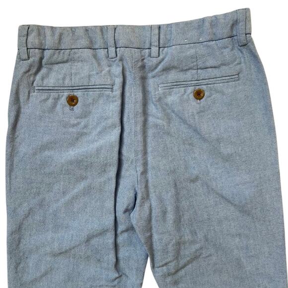 J. Crew Crewcuts Bowery Blue Chambray Pants Adjustable Waist 100% Cotton Boys 12 - Picture 8 of 8